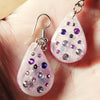 Teardrop Amethyst Earring Set, Light, Durable Sparkling Shades of Pink &amp; Violet Purple Imperial Topaz, All Occasion, February Birthday