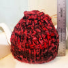 Teapot Cozy, Country Knit Farmhouse, Natural Wool, 4-6 Cup: Black with Pink