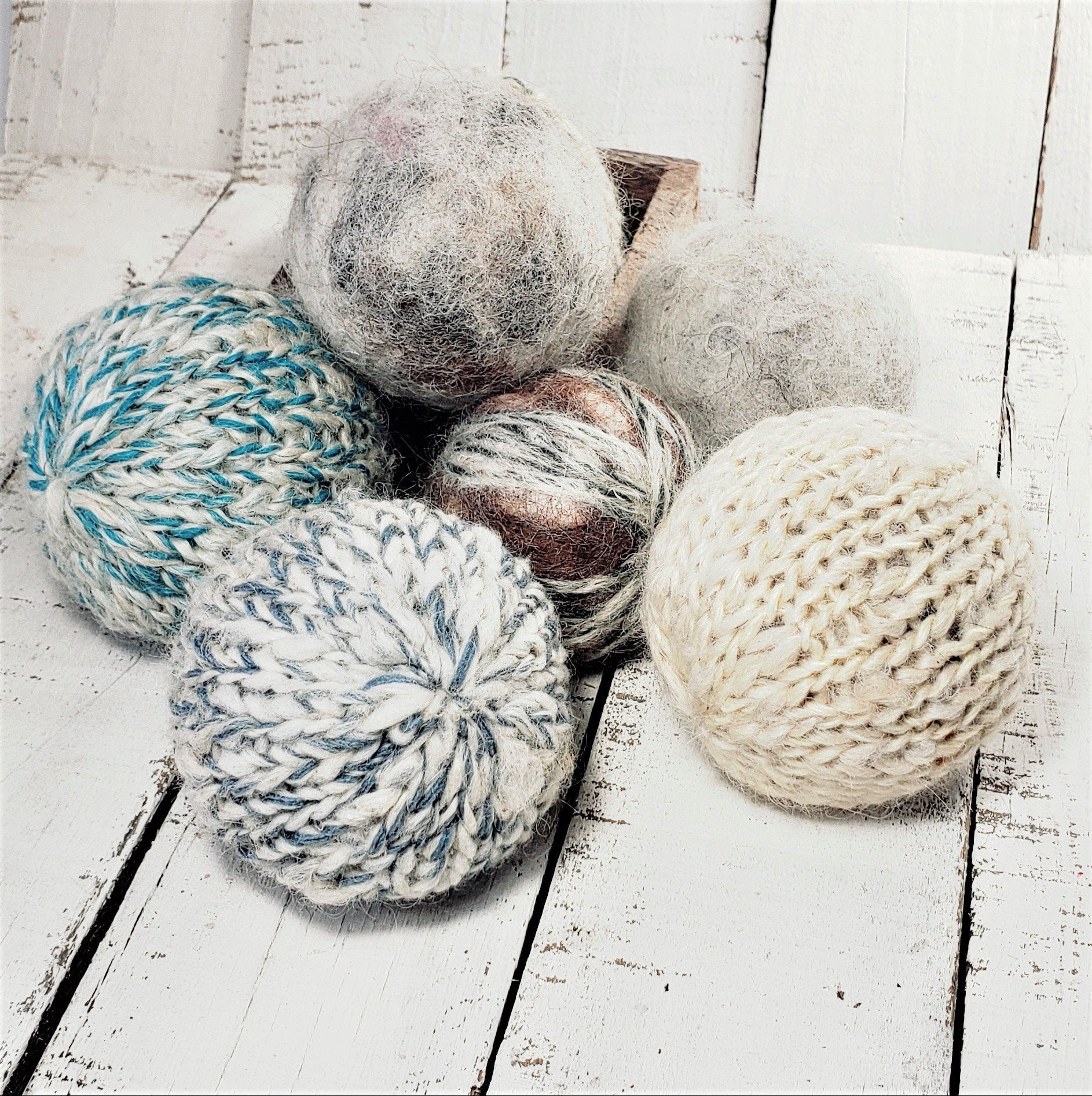 Dryer Balls- Farm Felted, Eco-Friendly, (Set of 3)