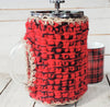 French Press Cozy, Cafetiere, Bean Blanket, Bean Belt Cover- Brick Red,