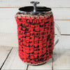 French Press Cozy, Cafetiere, Bean Blanket, Bean Belt Cover- Brick Red,