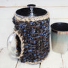 French Press Cozy, Cafetiere Bean Blanket, Bean Belt Cover- Denim Blue