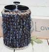 French Press Cozy, Cafetiere Bean Blanket, Bean Belt Cover- Denim Blue