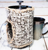 French Press Cozy, Bean Blanket- Cafetiere, Bean Belt Cover- Mocha Brown