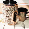 French Press Cozy, Bean Blanket- Cafetiere, Bean Belt Cover- Mocha Brown