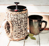 French Press Cozy, Bean Blanket- Cafetiere, Bean Belt Cover- Mocha Brown