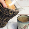 Pour Over Coffee Cozy Cover, Insulating Carafe- Olive Green Swirl w/Mocha