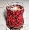 Pour Over Coffee Cozy Cover, Insulating Carafe- Brick Red w/Mocha