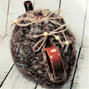 Teapot Cozy, Country Knit Farmhouse, Natural Wool, 4-6 Cup: Mocha with Grey