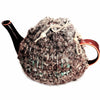 Teapot Cozy, Country Knit Farmhouse, Natural Wool, 4-6 Cup: Mocha with Grey