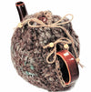 Teapot Cozy, Country Knit Farmhouse, Natural Wool, 4-6 Cup: Mocha with Grey