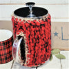 French Press Cozy, Cafetiere, Bean Blanket, Bean Belt Cover- Brick Red,